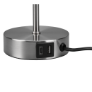 Trio R51051007 Tischleuchte Jaro 1x25W | E27 - USB, Zugschalter, Nickel, Weiß