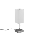 Trio R51061007 Tischleuchte Ole 1x25W | E27 - Zugschalter, USB, Nickel, Weiß