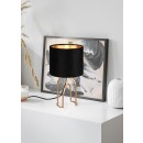 Trio R51131002 Tischleuchte Grace 1x40W | E14 - Kabelschalter, gold, schwarz