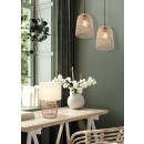 Trio R51131036 Tischleuchte Rike 1x40W | E27 - Kabelschalter, weiß, natur