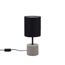 Trio R51251002 Tischleuchte Ben 1x40W | E14 - Kabelschalter, Beton, schwarz