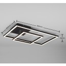 Trio R62642132 LED- Deckenleuchte Padella 1x25w | 3000lm | 3000K - einstellbar, 3-Phasen-Dimmen, schwarz