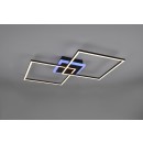 Trio R62843132 LED-Deckenleuchte Arribo 1x29w + 6,5w | 3250lm + 600lm | 3000k | RGB - Fernbedienung, dimmbare, separate Switches, schwarz