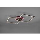Trio R62843132 LED-Deckenleuchte Arribo 1x29w + 6,5w | 3250lm + 600lm | 3000k | RGB - Fernbedienung, dimmbare, separate Switches, schwarz
