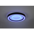 Trio R65091032 LED Deckenleuchte Arco 1x22w | 2500lm | 2700K-6000K | RGB - dimmbare, Speicherfunktion, Fernbedienung, Nachtmodus, Stellar-Effekt, schwarz