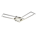 Trio R67183107 LED Deckenleuchte Twister 1x30W | 4500lm | 2700-6000K - Fernbedienung, einstellbar, dimmbar, Nickel