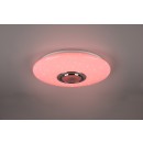 Trio R69031101 LED-Deckenleuchte mit Lautsprecher Musica 1x15,5W | 1700lm | 3000-6000K - Bluetooth, dimmbare, Speicherfunktion, Nacht Übernachtung, Stellar-Effekt, weiß