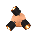 Trio R813333930 Deckenleuchte Tommy 3x28w | E14 - schwarz, Holz