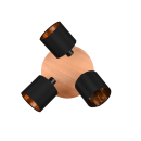 Trio R813333930 Deckenleuchte Tommy 3x28w | E14 - schwarz, Holz