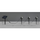 Trio TR83256332 LED solar Erdspießleuchte OBIDOS | 0,5W integrierte LED-Quelle | 3x35lm | 4000K