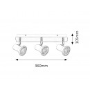 Rabalux 5499 Steve Badleuchte Spot LED GU10 3x4 5W IP44 Chrom 4000K