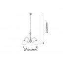 Rabalux 7275 Edith 3-armig Hängeleuchte E27 3x60W bronze