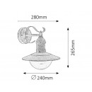 Rabalux 8271 Oslo Wandleuchte E27 IP44