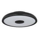 Globo 41366B LED-Deckenleuchte mit Lautsprecher Raffy 1x18W | 820lm | 3000-6500K | RGB | IP44- dimmbar, Bluetooth, Fernbedienung, Nachtmodus, Memory-Funktion, schwarz, opal