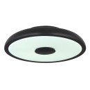 Globo 41366B LED-Deckenleuchte mit Lautsprecher Raffy 1x18W | 820lm | 3000-6500K | RGB | IP44- dimmbar, Bluetooth, Fernbedienung, Nachtmodus, Memory-Funktion, schwarz, opal