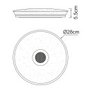 Globo 41366W LED-Deckenleuchte mit Lautsprecher Raffy 1x18W | 1100lm | 3000-6500K | RGB | IP44- dimmbar, Bluetooth, Fernbedienung, Nachtmodus, Memory-Funktion, weiß, opal