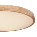 Globo 41745-60 LED-Deckenleuchte Rainer 1x60W | 2600lm | 3000-6000K - Memoryfunktion, Nachtmodus, dimmbar, Fernbedienung, Holzimitat, weiß