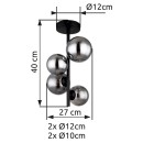 Globo 56133-4D Deckenleuchte RIHA G9