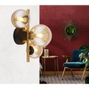 Globo 56135-3W LED-Deckenleuchte Riha 3x3W | G9 | 240lm | 3000K - Schwarz, Messing, Bernstein