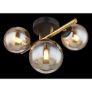 Globo 56135-3W LED-Deckenleuchte Riha 3x3W | G9 | 240lm | 3000K - Schwarz, Messing, Bernstein