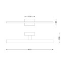 Zuma Line 003064-026804 LED Wandleuchte über dem Spiegel ARBI integrierte LED-Quelle