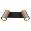 Globo 57911-2M Deckenleuchte Robby 2x35W | GU10 - schwarz, Messing