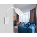 Globo 57911WW Wandleuchte Robby 1x25W | GU10 - Schalter am Körper, flexibler Arm, weiß