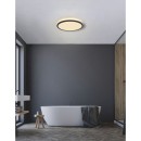 Globo 41562-24B LED Deckenleuchte Sapana 1x18W | 1600lm | 3000 K | IP44 - Schaltdimmer, Memoryfunktion, schwarz, opal