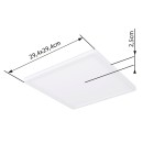 Globo 41563-18W LED Deckenleuchte Sapana 1x18W | 1600lm | 3000 K | IP44 - Schaltdimmer, Memoryfunktion, weiß, opal