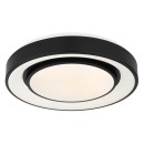 Globo 41368-24 LED Deckenleuchte Sully 1x24W | 800lm | 3000-6500K | RGB - dimmbar, Fernbedienung, Regenbogeneffekt, Nachtmodus, Memoryfunktion, schwarz, opal