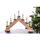 Holzleuchter weiß 7 LED