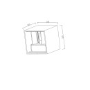 Immax 08510L LED Außenwandleuchte DICE | 6W integrierte LED-Quelle | 340lm