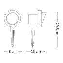 Ideal Lux 163727 Außenreflektorlampe Terra Small Coffee 1x35W | GU10 | IP65 - braun