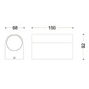 Globo 34163-2 Außenwandleuchte Veronika 2x35W | GU10 | IP44 - Anthrazit