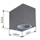 Globo 34164 Außenwandleuchte Veronika 1x35W | GU10 | IP44 - Anthrazit