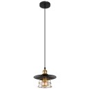 Globo 15086BH Deckenleuchte Viejo 1x60W | E27 - Schwarz, Messing, Gold