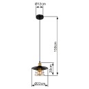 Globo 15086BH Deckenleuchte Viejo 1x60W | E27 - Schwarz, Messing, Gold