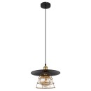 Globo 15086BH1 Deckenleuchte Viejo 1x60W | E27 - Schwarz, Messing, Gold