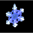 LED Schneeflocke, kalt blau-weiß