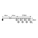 LED Schneeflocke, warmweiß