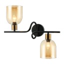 Italux WL-66892-2A-BK-AMB Servio E14