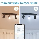 WIZ-Colors 8719514551978 LED-Deckenleuchte Imageo 3x5W | Gu10 | 1050lm | 2200-6500K | RGB - dimmbar, schwarz