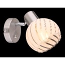 Globo 54025-2 Wandleuchte Willy 1x40W | E27 - Nickel matt, weiß