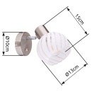 Globo 54025-2 Wandleuchte Willy 1x40W | E27 - Nickel matt, weiß