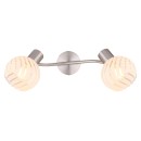 Globo 54025-2 Deckeneinbauleuchte Willy 2x40W | E27 - Nickel matt, weiß