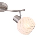 Globo 54025-2 Deckeneinbauleuchte Willy 2x40W | E27 - Nickel matt, weiß