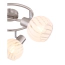 Globo 54025-3 Deckeneinbauleuchte Willy 3x40W | E27 - Nickel matt, weiß