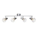 Globo 54802-4 Wand- oder Deckenleuchte Xara I 4x40W | E14 - chrom