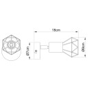 Globo 54802S-1 Wandleuchte Xara 1x40W | E14 - schwarz