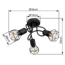 Globo 54802S-3D Deckeneinbauleuchte Xara 3x40W | E14 - schwarz